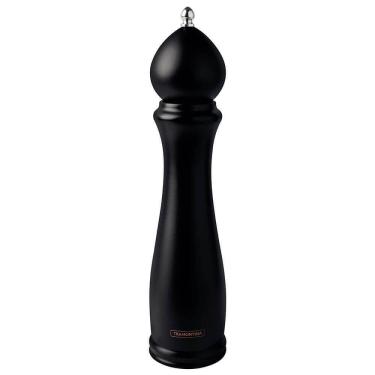Imagem de Moedor De Pimenta E Sal Tramontina Churrasco Black Cerâmica Com Recipiente De Madeira 1...