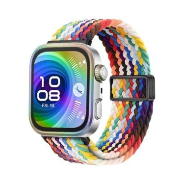 Imagem de Pulseira De Nylon Trançada Ajustável Para Huawei Watch Fit 3/4/4 Pro, 