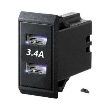 Imagem de Adaptador Carregador USB De 3 Portas Para Carro, Carga Rápida Para Cam