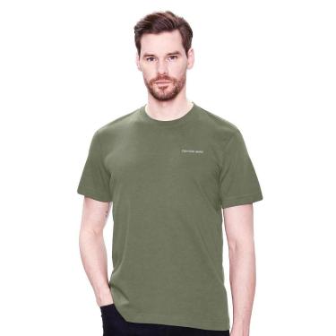 Imagem de Camiseta Calvin Klein Jeans Masculina Light New Logo Verde Militar-Masculino