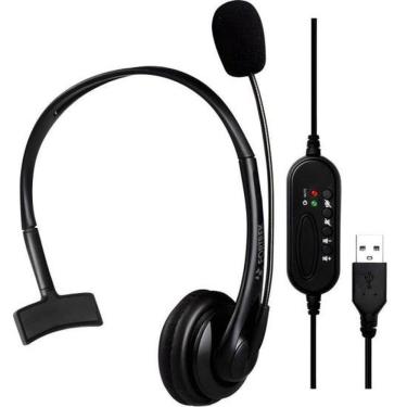 Imagem de Headset FK 731A USB para Escritório com Microfone de Haste Flexível e Design Ultraleve...