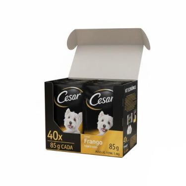 Imagem de Kit Ração Úmida Cesar Sachê Cortes Selecionados Frango Marinado ao Mol
