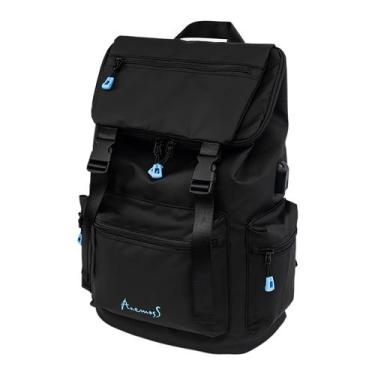 Imagem de Mochila Preta Para Notebook Resistente À Água Para Notebook 15" Anemos
