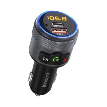 Imagem de Transmissor FM Bluetooth 5.1 Para Carro Com Carregador Rápido Tipo C P