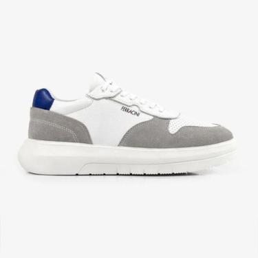 Imagem de Sapatênis Masculino Ferracini Energy Branco E Cinza, Branco, 39