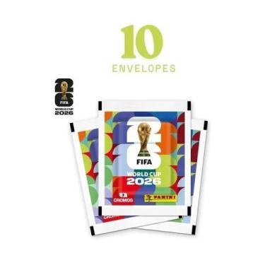 Imagem de Kit 70 figurinhas copa do mundo fifa 2026 panini 10 pacotes com 07 uni