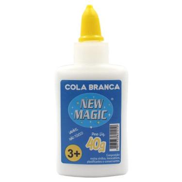 Imagem de Cola Branca escolar New Magic 40 Gramas kit com 3 unidades