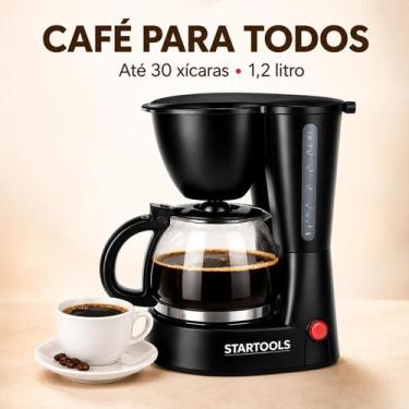 Imagem de Cafeteira Elétrica 30 Xícaras 1200ML Com Jarra de Vidro - Startools, 1