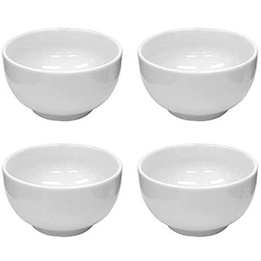 Imagem de Kit 4 Cumbuca de Porcelana Premium 500ml Pote Tigela Bowl