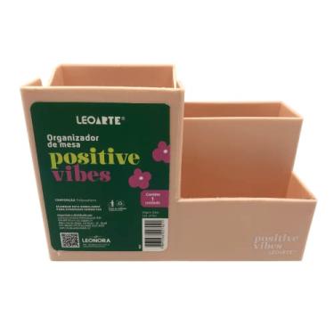 Imagem de Organizador de Mesa Positive Vibes Laranja Leo Arte