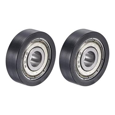 Imagem de 4 PCS Guia Polia Roda Flat Groove 7mm Eixo Furo 27mm Diâmetro, Pompa Revestido