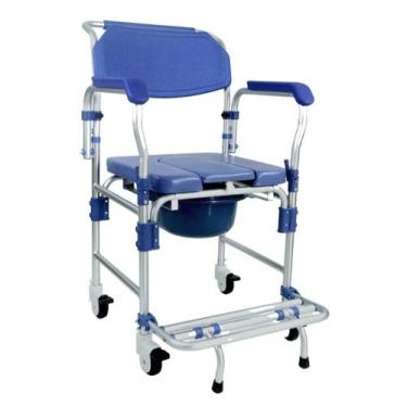 Imagem de Cadeira Higiênica Para Obeso D60 Alumínio Fixa 150 Kg - Dellamed