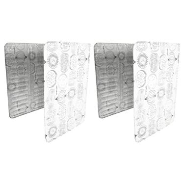 Imagem de 2 Unidades Defletor De Óleo Protetor De Tela De Escudo De Respingos De Fogão Tela De Respingos De Cozinha Tela Anti Respingos Folha De Alumínio Fogão a Gás Branco Respingo De Óleo