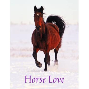 Imagem de Horse Love 3 (M) Beautiful Horse Trots Thru Snow Journal Notebook, Graphics Interior, Pretty Back Cover: Lovely Present Gift For Horse Lovers Women Girls Kids Teens! This Cover Available Sizes S-M-L