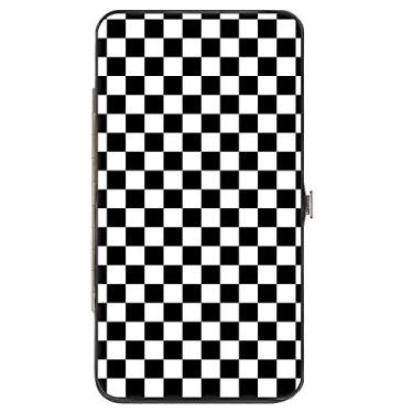 Imagem de Buckle-Down Buckle-Down Hinge feminina - carteira xadrez preta/branca, multicolorida, 7 x 4 EUA, Multicor, 7" x 4"