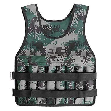 Imagem de Tingpai Colete de peso ajustável 20 kg Carga máxima pa exercícios Fitness Construção muscular Pe a de peso Corrida