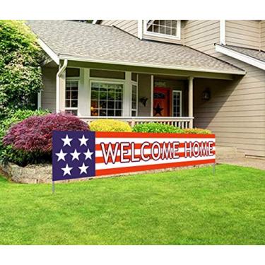 Imagem de (Patriotico) - Silvima Welcome Home Banner Implantacao Retornando Exercito Militar Grandes Decoracoes de Festa