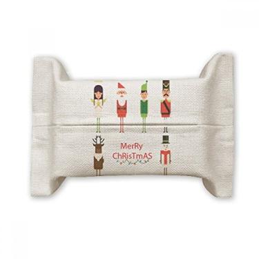 Imagem de Bolsa de linho de algodão com ilustração de homem abstrato Feliz Natal