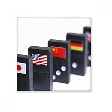 Imagem de Bandeira de dados Pai Gow Azulejo de cerâmica brilhante Decalque de pedra adornada de tijolo esmaltado