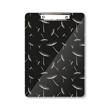 Imagem de Bloco de notas branco, flores de dente-de-leão, pasta, bloco de notas A4