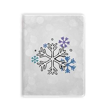 Imagem de Caderno com estampa de ilustração de neve para inverno, capa de chiclete, diário de capa macia