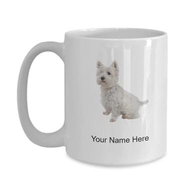 Imagem de Caneca personalizada West-Highland-white-terrier - Caneca de café para amantes de West-Highland-white-terrier Idea Crianças Meninos Meninas Amor - Caneca de café 425 g