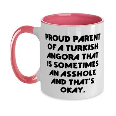 Imagem de Cool Turkish Angora Cat s, Proud Parent of a Turkish Angora That is Sometimes an, Special Two Tone 325 ml Caneca para amigos de amigos de amigos