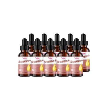 Imagem de Kit Com 10 - Curcumina em Gotas Curcumim+ I Cúrcuma e Colágeno Tipo II 30ml Nataly