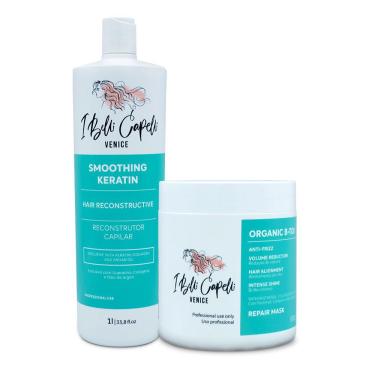 Imagem de Kit I Belli Capelli Venice Smoothing Keratin 1L/33.8 fl.oz e Venice Organic Treatment B-Tox  500g/17.60 oz