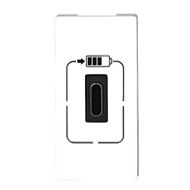 Imagem de Modulo Tomada Carregador USB-C 7,5W 1500mA Thesi Btcino Branco M4286C1