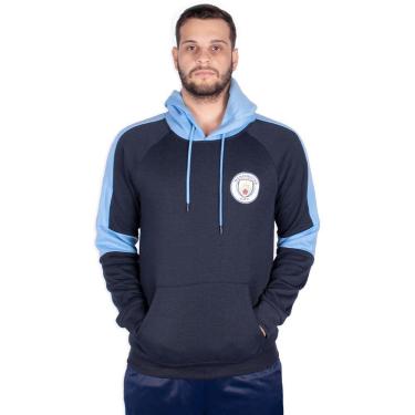 Imagem de Moletom Manchester City Canguru Azul