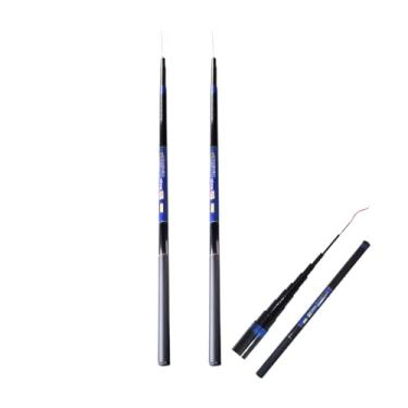 Imagem de Kit 2 Vara de Pesca Telescópica em Fibra de Vidro com Capa Protetora,de Mão Retrátil Caniço com 3 Metros a 5 Metros (Azul, 4,5M)