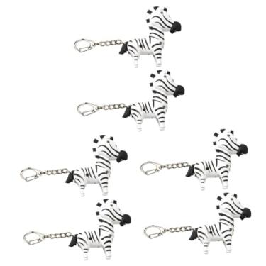 Imagem de VICASKY 6 Peças chaveiro zebra chaveiro em forma de zebra Chaveiro para chaves brinquedo infantil brinquedos infantil mini lanterna porta-chaves chaveiro de LED vocalizar