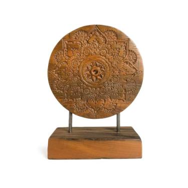 Imagem de Escultura Mandala Girassol em Madeira