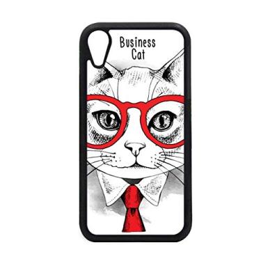 Imagem de Capa Bussiness Cat Head Protect Animal Pet Lover para iPhone XR para proteção de telefone Apple