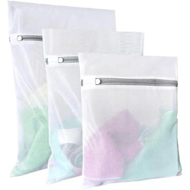 Imagem de Sacos de lingerie para lavar roupas delicadas, pequenos sacos de roupa de malha fina (3 peças)