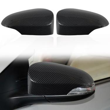 Imagem de CZShiYue Capa de espelho retrovisor de plástico de fibra de carbono para carro capa protetora para espelhos externos apto para Toyota Corolla 2014-2019 87945-02930 87915-02930 (um par de plástico de