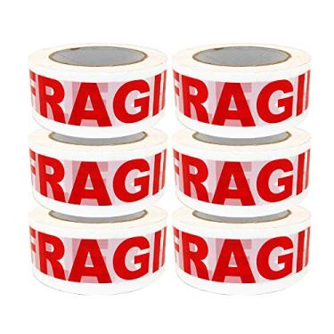 Imagem de Alça frágil Progo com embalagem de cuidados, caixa de papelão, fita de vedação, 5 cm x 110 jardas., 2 Inches Width x 110 Yards Length