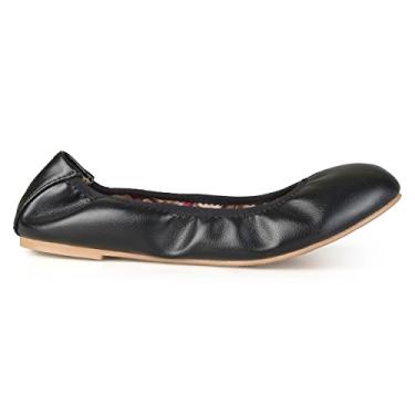 Imagem de Brinley Co Sapatilha feminina Leta Ballet, Preto, 6