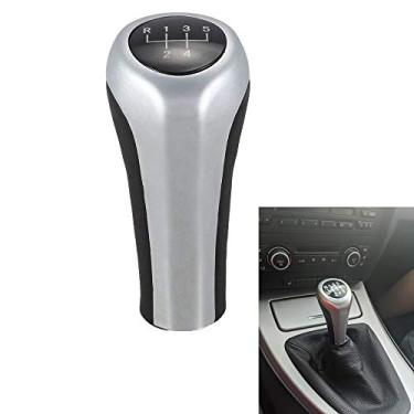 Imagem de Maçaneta de câmbio de 5 velocidades para BMW E90 E91 E92 E93 E81 E82 E87 E88 F20 E30 E36 E46 F30 E60 E61 E28 E34 E39 E63 E64 E23 E3 2 E38 Série E83 F25 F26 E53 X6 E85 E86 Z5 Z8 E52 1 3 5 6 7 (prata