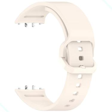 Imagem de Pulseira De Silicone Compatível com Smartwatch Galaxy Fit3 (Off-White)