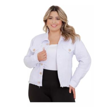 Imagem de Jaqueta Feminina Sarja Colorida com Elastano PLUS SIZE - G1 a G4 (G2, BRANCA)