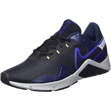 Imagem de NIKE Tênis masculino Legend Essential 2, Preto Racer azul obsidiana lobo cinza, 8.5 UK