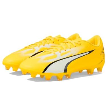 Imagem de PUMA Tênis masculino Ultra Play Firme, Artificial Ground Soccer Cleats, Amarelo Blaze/PUMA Branco/PUMA Preto, 44