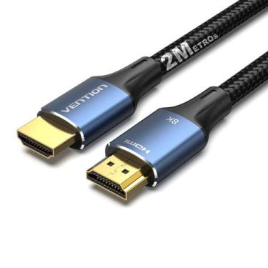 Imagem de Cabo HDMI HDR V2.1 8K 60Hz 4K 120Hz Blindado Ouro 2 Metros - VENTION