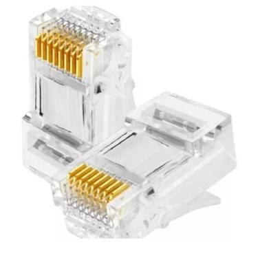 Imagem de Conector Rj45 Cat6 Tipo EZ Passagem Pacote C/100 Un - HSD Cable