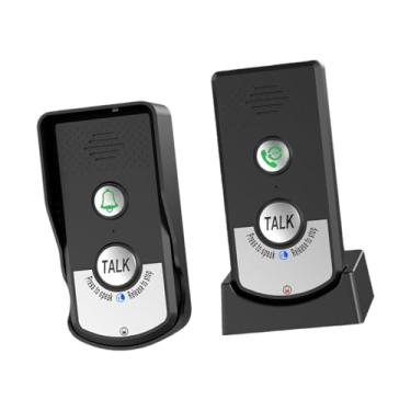 Imagem de Generic Campainha de conversação bidirecional Intercomunicador Chime Pager Campainha de intercomunicação de voz Campainha eletrônica para segurança, Preto