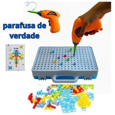 Imagem de Kit Ferramenta Infantil Parafusadeira De Brinquedo De Montar - Toys e 