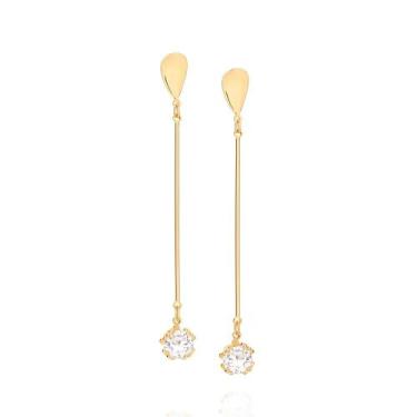 Imagem de Brincos banhado ouro 3x 24k 18k e 22k femininos para noivas grandes zi