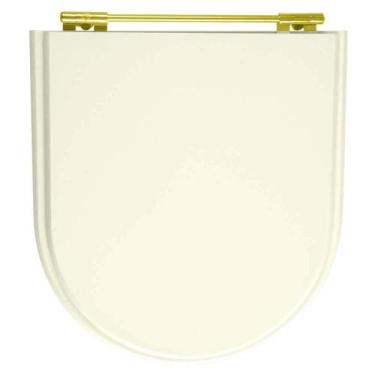 Imagem de Assento Sanitario Poliester Calypso Biscuit Para Vaso Incepa Com Ferra